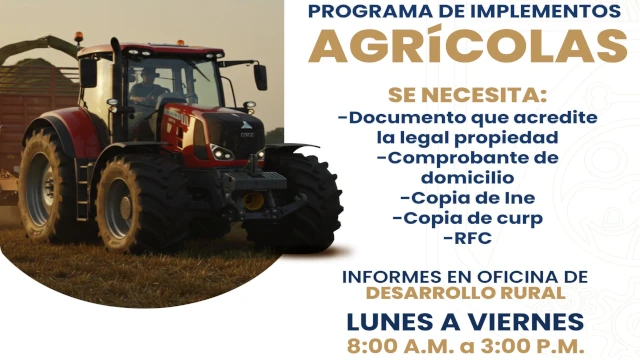 Matehuala impulsa el campo con programa de implementos agrícolas a productores